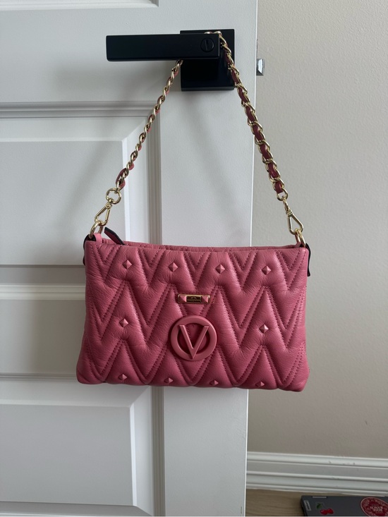 Valentino Handbags - Valentino Quilted Rose Shoulder Bag with Gold Chain
